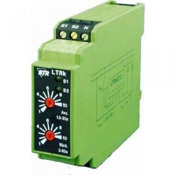 LTRk-E12 230AC II - Delayed activation device, Fan timer relay 230 V AC, Metz Connect MC LTRK-E12, BTR Netcom Lüftertimerrelais with UK adapter option