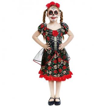 Disfraz de Catrina Día de los Muertos para niña