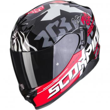 Scorpion EXO-520 Evo Air Rok Bagoros Casco Integral Negro Rojo (Tamaño S)