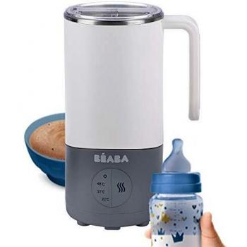 Béaba - Milk Prep - Preparador de biberones y bebidas lácteas - Calienta rápido - Leche en polvo, leche materna, leche en brick, chocolate caliente - Para bebés y niños - Gris