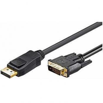 Cable Adaptador DisplayPort a DVI-D 2m (24+1 pines, Full HD 1080p/60Hz, Negro)