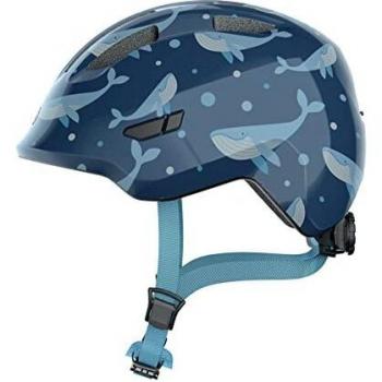 ABUS Smiley 3.0 Children's Bicycle Helmet in Blue Whale, Size Medium