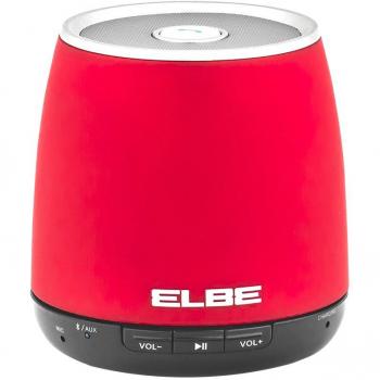 Elbe ALT-MR11-BT - Mini altavoz Bluetooth, 2 W, 3 h de reproducción, color rojo