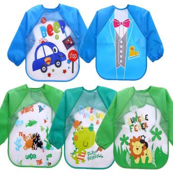 JT-Amigo Babero con Mangas Impermeables para Bebé Niños