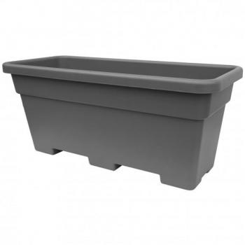Maceta Rectangular Grande Antracita 60x32 cm en Polipropileno