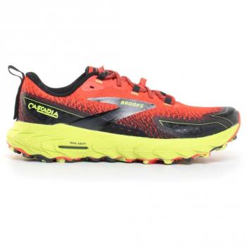 Zapatillas de trail Brooks Cascadia 18 rojo hombre, talla 42.5 EUR, color rojo y negro, modelo AW24