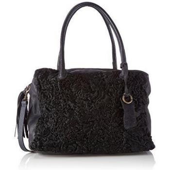 Caterina Lucchi Astrakan - Bolso de mano de cuero mujer, color negro, talla 38x28x17 cm