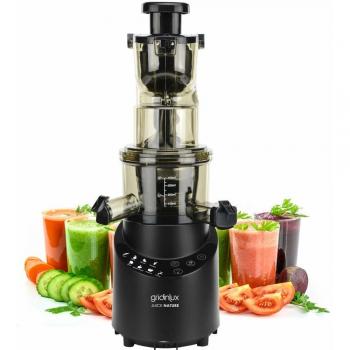 GRIDINLUX. Juice Nature. Prensadora en Frío, Exprimidor, Licuadora. Extractor de Zumos y Jugos, 8 programas, Fruta Entera, Fácil Limpieza, Silenciosa, Dieta Detox, Accesorios y Recetario