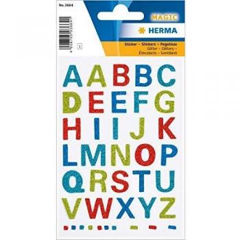 Pegatinas Mágicas Letras A-Z Glitter 40 Stickers