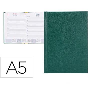 Agenda 2024 encuadernada Liderpapel Corfu 15x21 cm día página color verde papel 60 gr