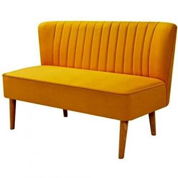 vidaXL Sofá de tela 117x55,5x77 cm amarillo