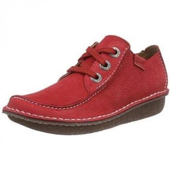 Clarks Funny Dream - Derby Mujer, Red Nubuck, 38