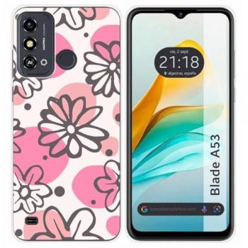 Funda de Silicona para Zte Blade A53 con Diseño de Flores 09