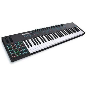 Alesis VI61 MIDI Controller Keyboard with Velocity-Sensitive Keys and Backlit Pads