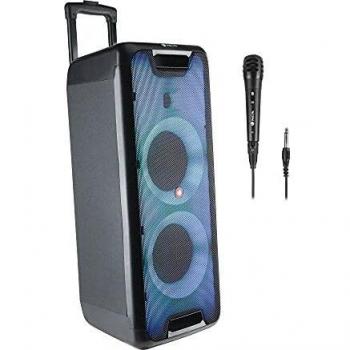 NGS Wild Rave 1 Portable Bluetooth Speaker - 200W, Dual Subwoofer, USB/AUX Input, LED Lighting