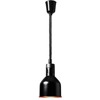 Lámpara Calentadora de Alimentos Regulable en Altura - Negra Mate - 17 x 17 x 28.5 cm - Acero
