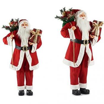 Krist+ Papá Noel Caja De Regalo Poliéster Blanco Negro Rojo 53 x 150 x 60 cm