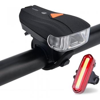 Lifeholder Luces Bicicleta Super Brillante Recargable Impermeable LED Bicicleta Set de Luces Bici con 400 Lúmenes Inteligente Sensor Bicicleta Faro y 4 Modos Rojo Luz de Ciclo,Compatible con Biciclet