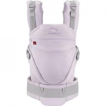 Mochila Portabebés Manduca XT Monocromo Lavanda, Ergonómica y Evolutiva, 3 Posiciones, para Bebés de 3.5 a 20 Kg, Algodón Orgánico 100%