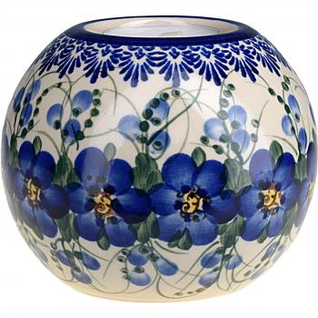 Classic Boleslawiec, pulido bola de cerámica, de cerámica pintado a mano, té Lite Vela soporte 503-u-003
