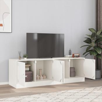 Mueble TV 2 Piezas Blanco 67x39x44 cm en Acero