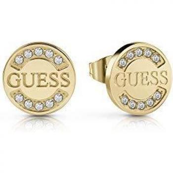 Guess Pendientes de botón Mujer chapado en oro - UBE28029