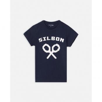 Camiseta de niño con logo frontal en azul marino
