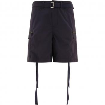 Sacai Men's Utility Belted Shorts in Blue | Size M | Casual Shorts | Polyester | Elevate Style