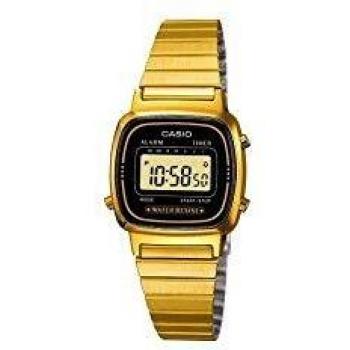 Casio Women's Core LA670WGA-1 Gold Stainless-Steel Quartz Watch with Digital Dial