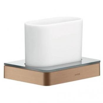 Vaso de Cepillo de Dientes Hansgrohe Axor, Montaje en Pared, Color Oro Rojo Cepillado