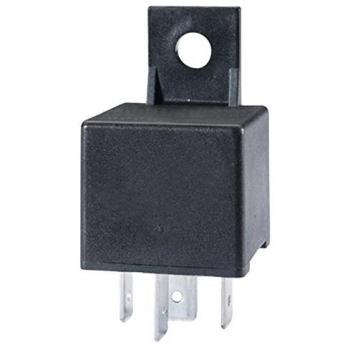 HELLA 4RA 007 957-011 Relé, corriente de trabajo - 24V - 4polos - Diagrama de circuito: S2 - Conector: B - Contacto de cierre - Color: negro - con soporte