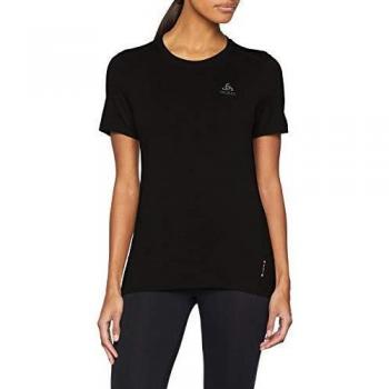 Odlo Women's Merino 200 Base Layer T-Shirt, Black - Black, L