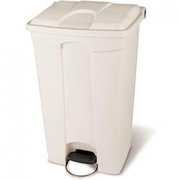 Cubo de basura con pedal blanco Probbax 90 L Colector de residuos con pedal capacidad