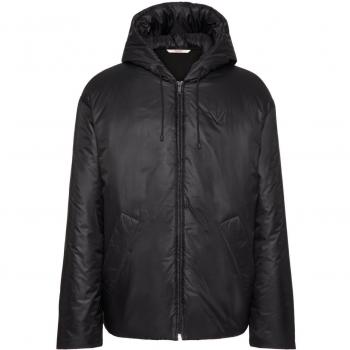 Valentino Men's Black Vlogo Nylon Down Parka Jacket - Size M