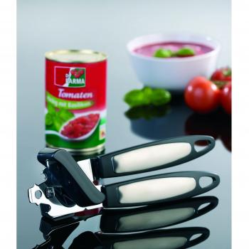 Abrelatas manual GEFU ZENGA de acero inoxidable en color negro