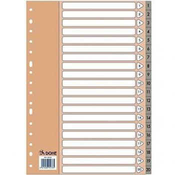 Dohe Basic - Índice, A4, 1 al 20, color gris