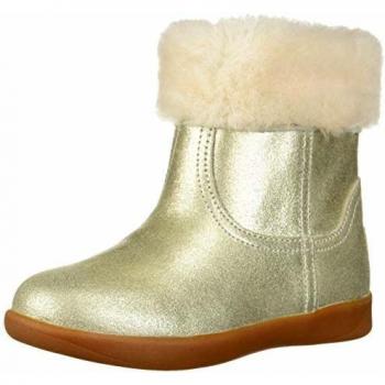 Ugg Girls Jorie Ii Metallic Kids' Suede Boots Gold in size 29