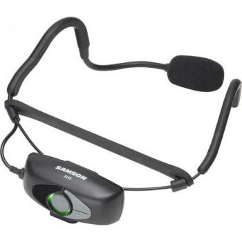 Samson AH9 Micro Wireless Transmitter with Qe Fitness Headset Mic, D: 542-566MHz