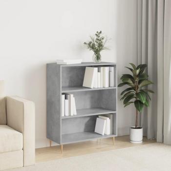 Estantería de madera de ingeniería 69,5x32,5x90 cm en color blanco y negro, brillante y mate, ideal para oficina, estudio y dormitorio; mueble de almacenaje tipo estantería/librería