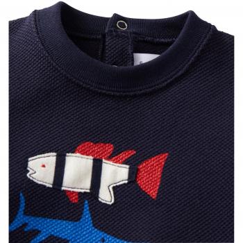 Petit Bateau Sweat shirt_22954, Sudadera para Bebés, Blau