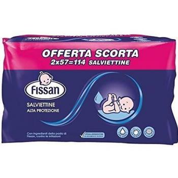 Toallitas Fissan Alta Protección 114 Piezas (2 Pack de 57)