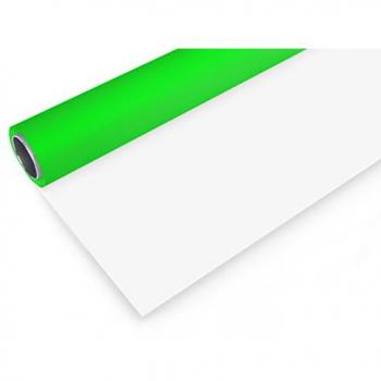 Rollo de fondo estudio fotografía vinilo 2,72x10m verde/blanco BRESSER