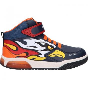 Botines Geox Aguila J369CB - Calidad Premium, Botines de Niño GEOX J369CB 0BU11 J INEK C0659 NAVY-ORANGE