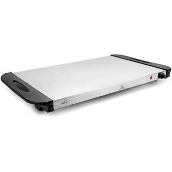 LACOR 69045-Placa Calentamiento eléctrica INOX 53x35'5 cm, 300 W, 65x38x6'2 cm