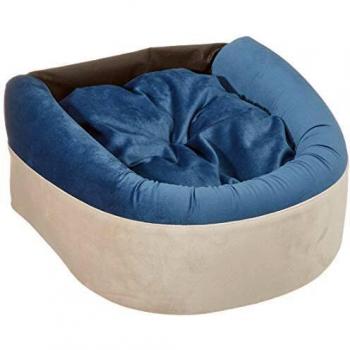 Casa para Gatos Ferplast Majesty 20 de Interior, Nido Lavable en Velours Suave, Azul 40 x 34 x h 36 cm