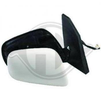 Espejo retrovisor DIEDERICHS 6618325 con diseño específico para vehículos, vidrio convexo, ajuste manual, acabado en negro y dimensiones adecuadas para instalación en puerta