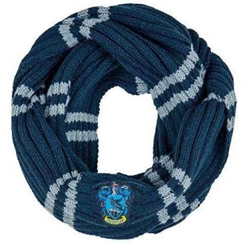 Cinereplicas - Harry Potter - Bufanda Infinity - Ultra Suave - Licencia Oficial - Casa Ravenclaw - 190 cm - Azul y Gris