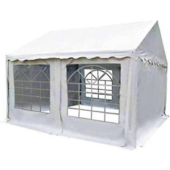 vidaXL Carpa de Jardín de PVC 4x4m Blanco Pabellón Cenador de Exterior Terraza