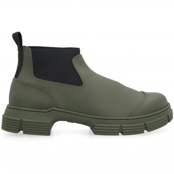 Ganni Women's Crop City Rubber Boots in Green | Size 40 | S2024 Color 861