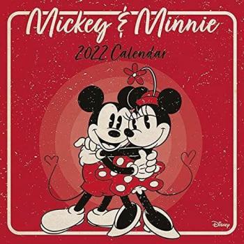 Calendario de 2022 de Mickey Mouse y Minnie Mouse de Disney, planificador de vista mensual, 30 x 30 cm, producto oficial